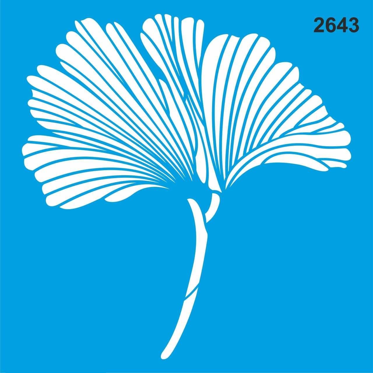 Stencıl Ginko Desen - 2643