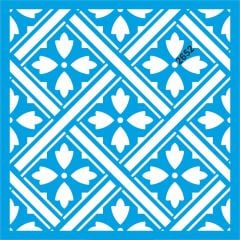 Stencıl Otantik Fayans Desen - 2652