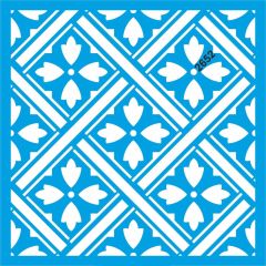 Stencıl Otantik Fayans Desen - 2652