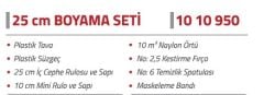 BOYAMA SETİ PROFESYONEL 8 PARÇA 25CM 1010950
