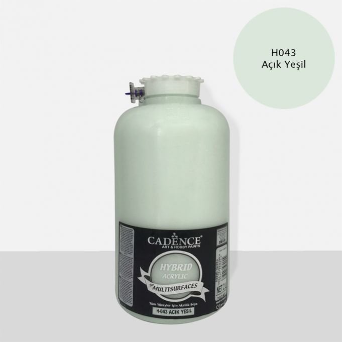 H-043 Açık Yeşil Hybrid Akrilik Multisurfaces 2000 ml