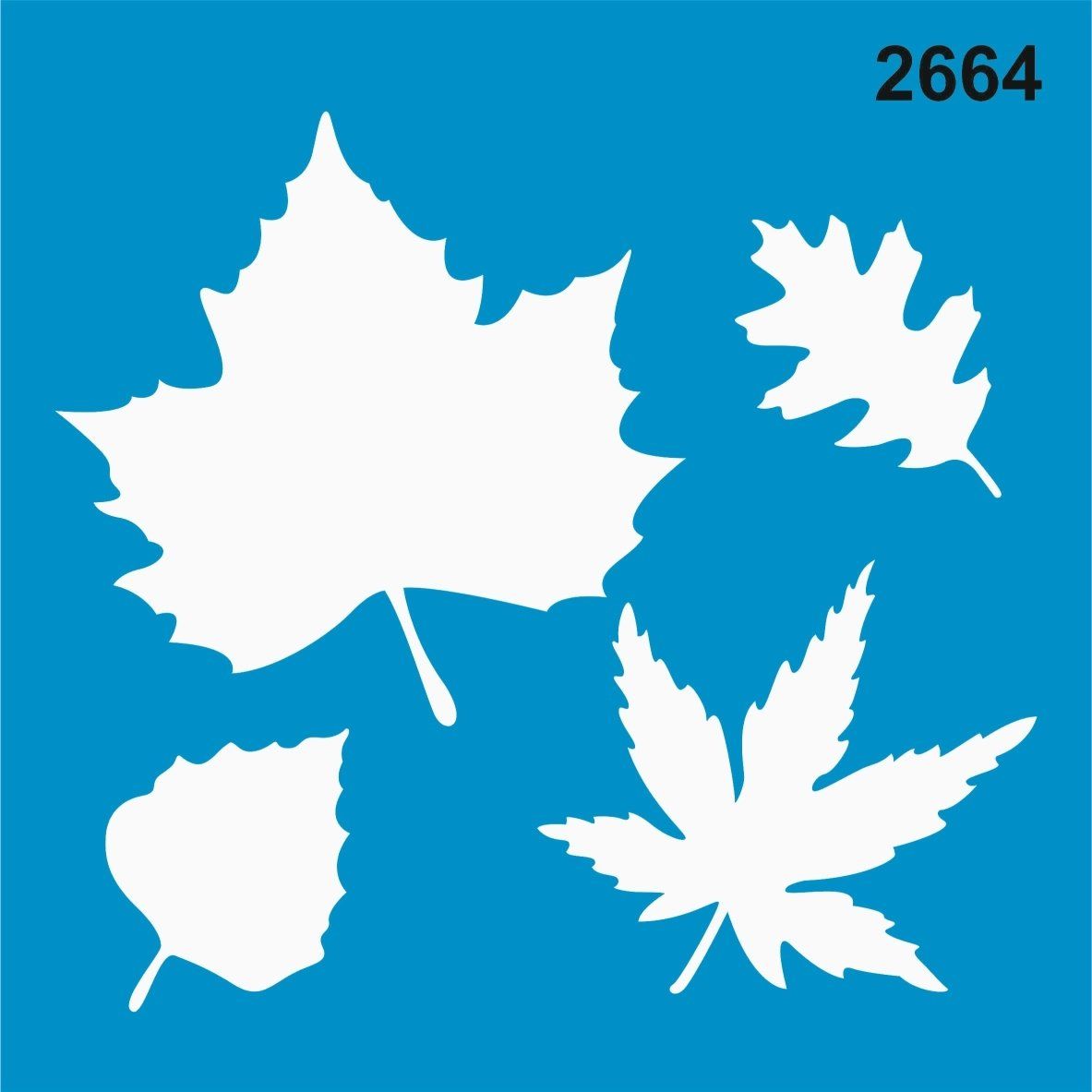 Stencıl Yapraklar Desen - 2664