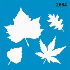 Stencıl Yapraklar Desen - 2664