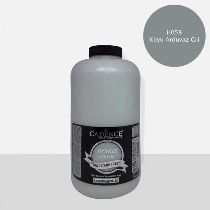H-058 Koyu Arduvaz Gri Hybrid Akrilik Multisurfaces 2000 ml