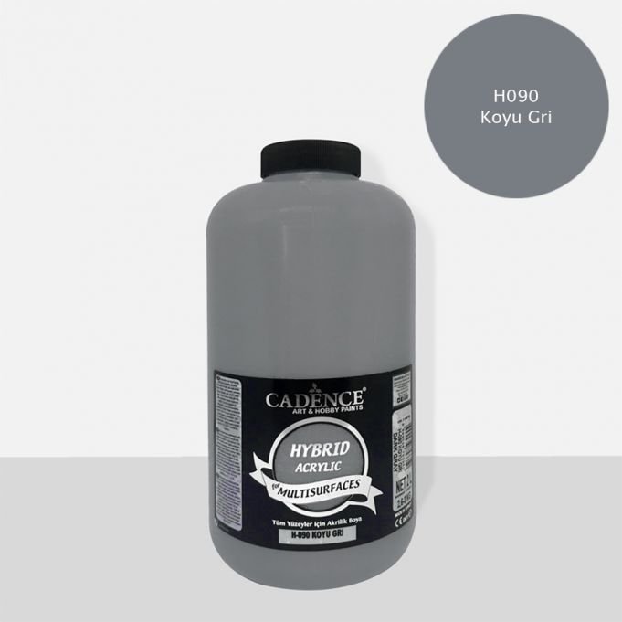 H-090 Koyu Gri Hybrid Akrilik Multisurfaces 2000 ml