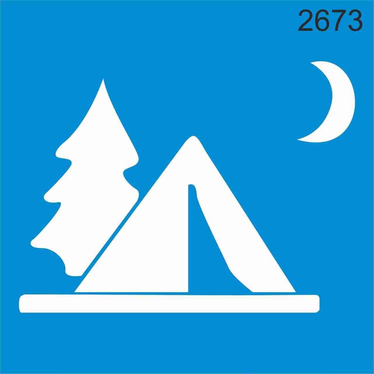 Stencıl Çadır Kamp Desen - 2673