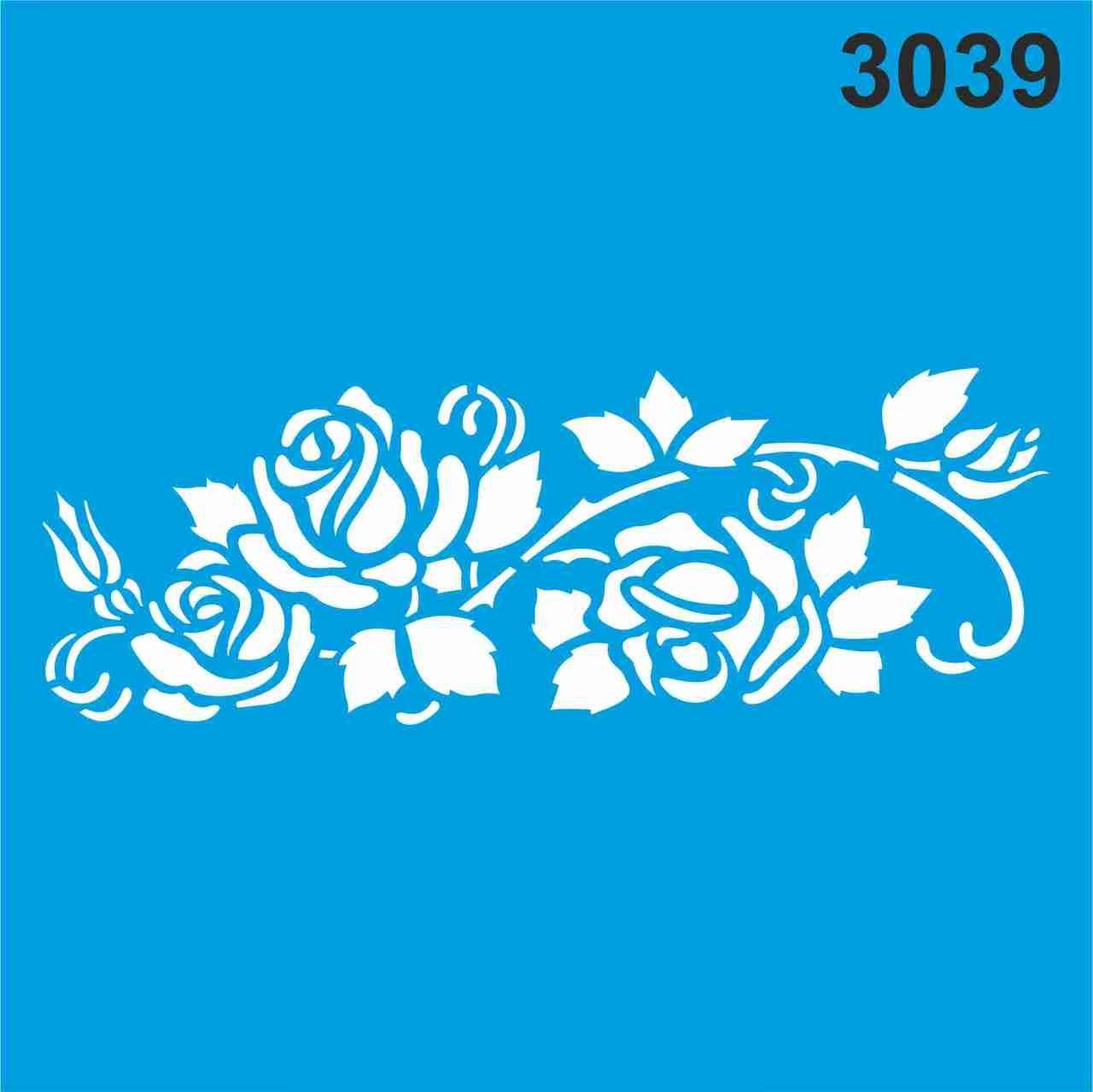 Stencıl Gül Desen - 3039