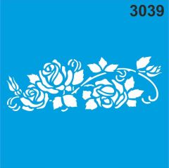 Stencıl Gül Desen - 3039