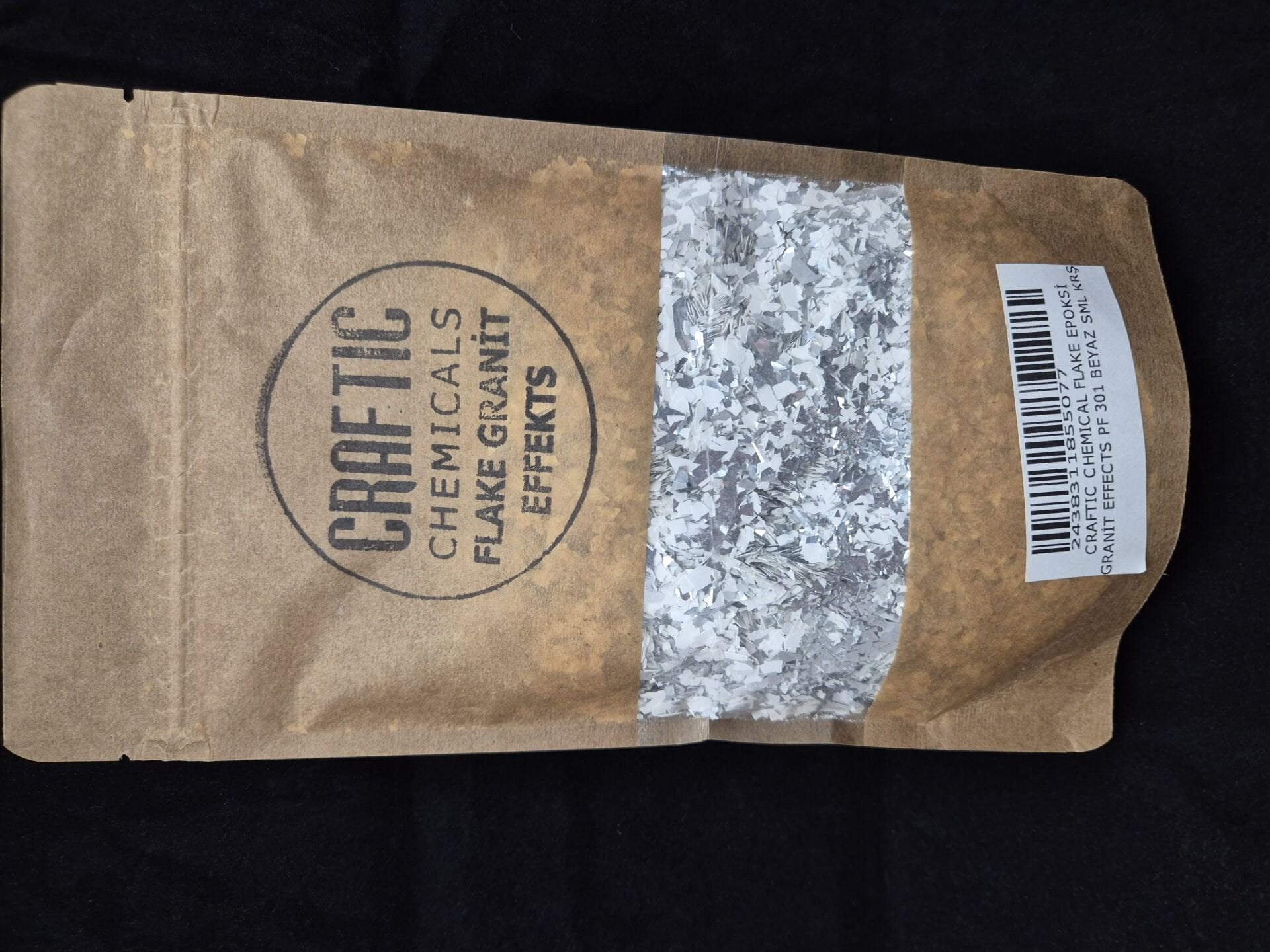 Paletto Terrazo Epoksi Flake ( PF - 301 BEYAZ SİMLİ KARIŞIK )