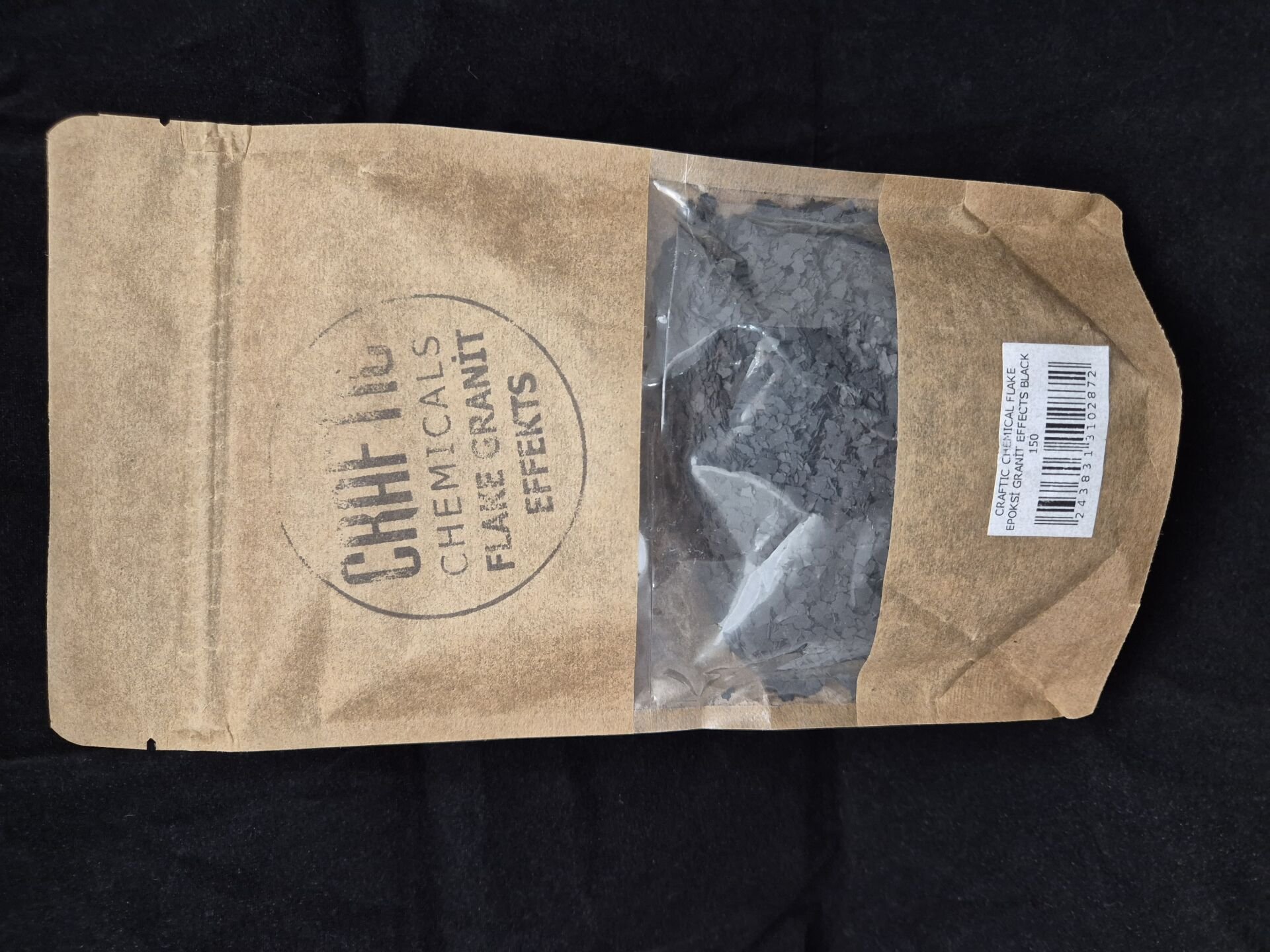 Paletto Terrazo Epoksi Flake ( BLACK - SİYAH )