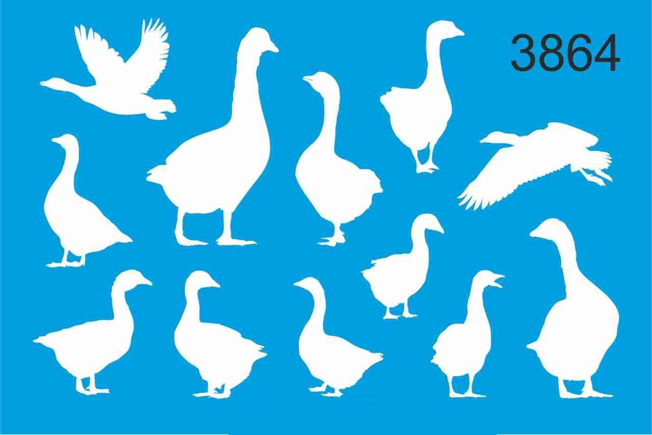 Stencıl Kaz Desen - 3864