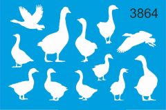 Stencıl Kaz Desen - 3864