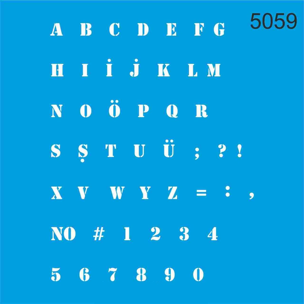 Stencıl Küçük Harfler - 5059