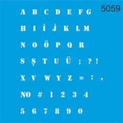 Stencıl Küçük Harfler - 5059