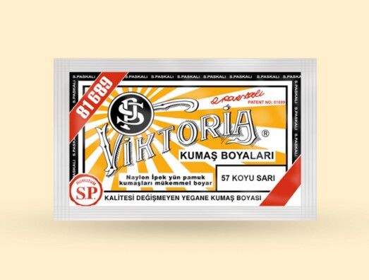 57 KOYU SARI RENK KUMAŞ BOYASI TOZ 10 GR PAKET