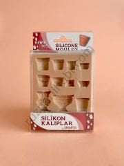 SİLİKON KALIP ÇİÇEK SAKSILARI - FLOWER POTS SK1013002