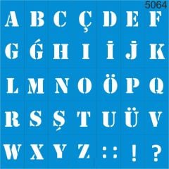 Stencıl Harf Desen - 5064