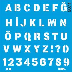 Stencıl Harf Desen - 5074