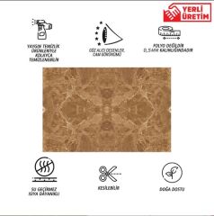 FAYANS ÜSTÜ PVC KAPLAMA 41 X 62 AÇIK KAHVERENGİ MERMER DESEN-764