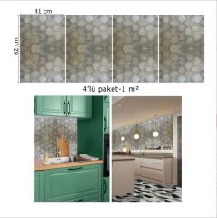 FAYANS ÜSTÜ PVC KAPLAMA 41 X 62 ALTIGEN AHŞAP DESEN-766
