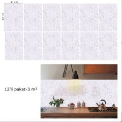 FAYANS ÜSTÜ PVC KAPLAMA 41 X 62  ANTRASİT MERMER DESEN-767