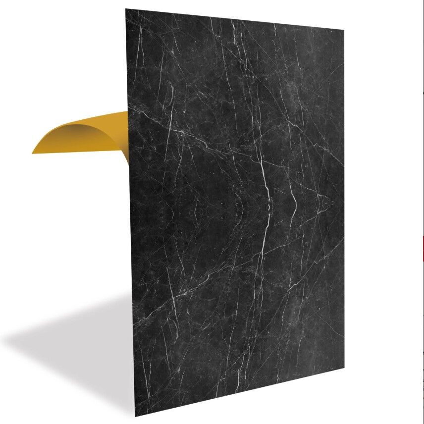FAYANS ÜSTÜ PVC KAPLAMA 41 X 62  BELGİUM BLACK MERMER DESEN-768