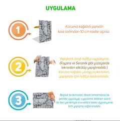 FAYANS ÜSTÜ PVC KAPLAMA 41 X 62  BELGİUM BLACK MERMER DESEN-768