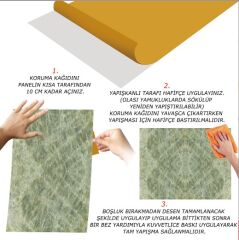FAYANS ÜSTÜ PVC KAPLAMA 41 X 62  BUZLU GRİ-YEŞİL MERMER DESEN-770
