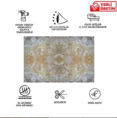 FAYANS ÜSTÜ PVC KAPLAMA 41 X 62  CAPPUCCİNO MERMER DESEN-771