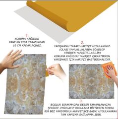 FAYANS ÜSTÜ PVC KAPLAMA 41 X 62  CAPPUCCİNO MERMER DESEN-771