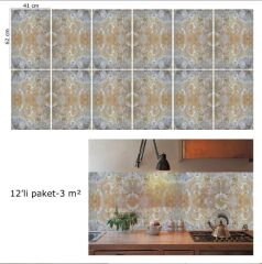 FAYANS ÜSTÜ PVC KAPLAMA 41 X 62  CAPPUCCİNO MERMER DESEN-771