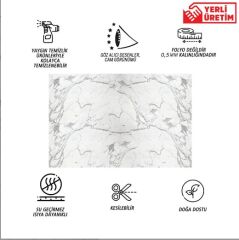 FAYANS ÜSTÜ PVC KAPLAMA 41 X 62  ÇİZGİLİ MERMER DESEN-773