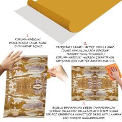 FAYANS ÜSTÜ PVC KAPLAMA 41 X 62  ETNİK MERMER DESEN-774