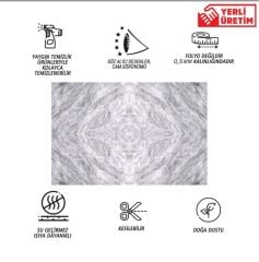 FAYANS ÜSTÜ PVC KAPLAMA 41 X 62 GRİ MERMER DESEN-778