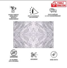FAYANS ÜSTÜ PVC KAPLAMA 41 X 62 GRİ MERMER DESEN-778