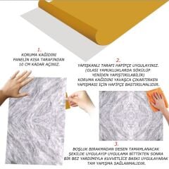 FAYANS ÜSTÜ PVC KAPLAMA 41 X 62 GRİ MERMER DESEN-778