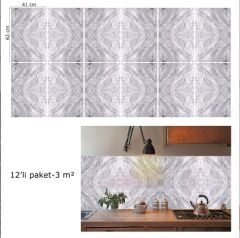 FAYANS ÜSTÜ PVC KAPLAMA 41 X 62 GRİ MERMER DESEN-778