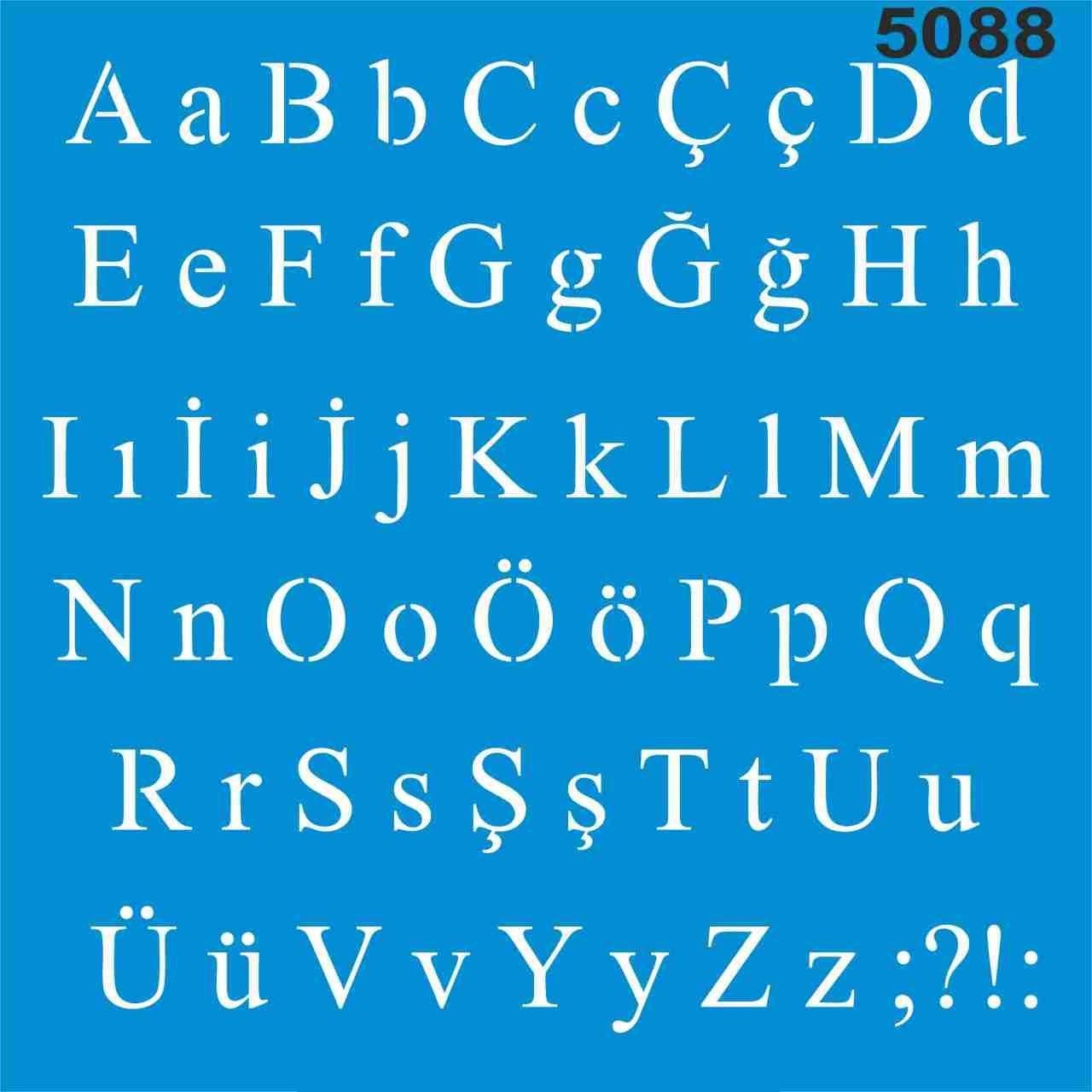 Stencıl Harf Desen - 5088