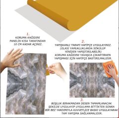 FAYANS ÜSTÜ PVC KAPLAMA 41 X 62 KAHVERENGİ BUZLU MERMER DESEN-781