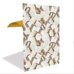 FAYANS ÜSTÜ PVC KAPLAMA 41 X 62 KAHVERENGİ PETEK MERMER DESEN-783