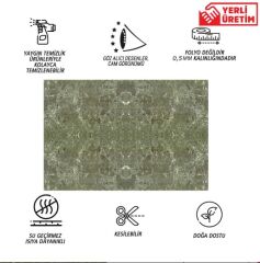 FAYANS ÜSTÜ PVC KAPLAMA 41 X 62 KAHVERENGİ YEŞİL MERMER DESEN-784