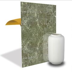 FAYANS ÜSTÜ PVC KAPLAMA 41 X 62 KAHVERENGİ YEŞİL MERMER DESEN-784