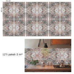 FAYANS ÜSTÜ PVC KAPLAMA 41 X 62 KATLI MERMER DESEN-785