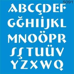 Stencıl Harf Desen - 5091