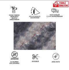 FAYANS ÜSTÜ PVC KAPLAMA 41 X 62 KIRMIZI ÇİZGİLİ MERMER DESEN-786