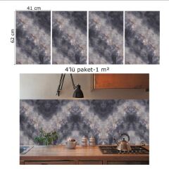 FAYANS ÜSTÜ PVC KAPLAMA 41 X 62 KIRMIZI ÇİZGİLİ MERMER DESEN-786