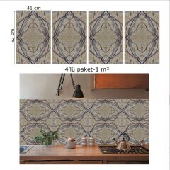 FAYANS ÜSTÜ PVC KAPLAMA 41 X 62 KIRMIZI GRANİT MERMER DESEN-787