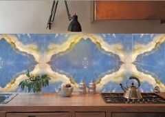 FAYANS ÜSTÜ PVC KAPLAMA 41 X 62 MAVİ MERMER DESEN-788