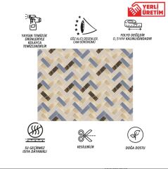 FAYANS ÜSTÜ PVC KAPLAMA 41 X 62 RENKLİ BALIK SIRTI MERMER DESEN-790