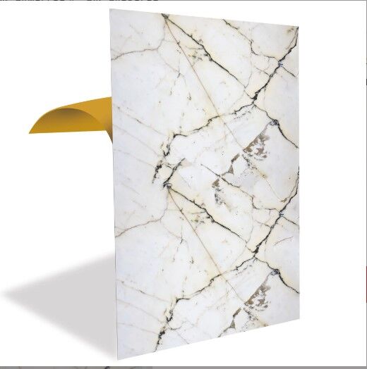 FAYANS ÜSTÜ PVC KAPLAMA 41 X 62 SARI ÇİZGİLİ MERMER DESEN-791
